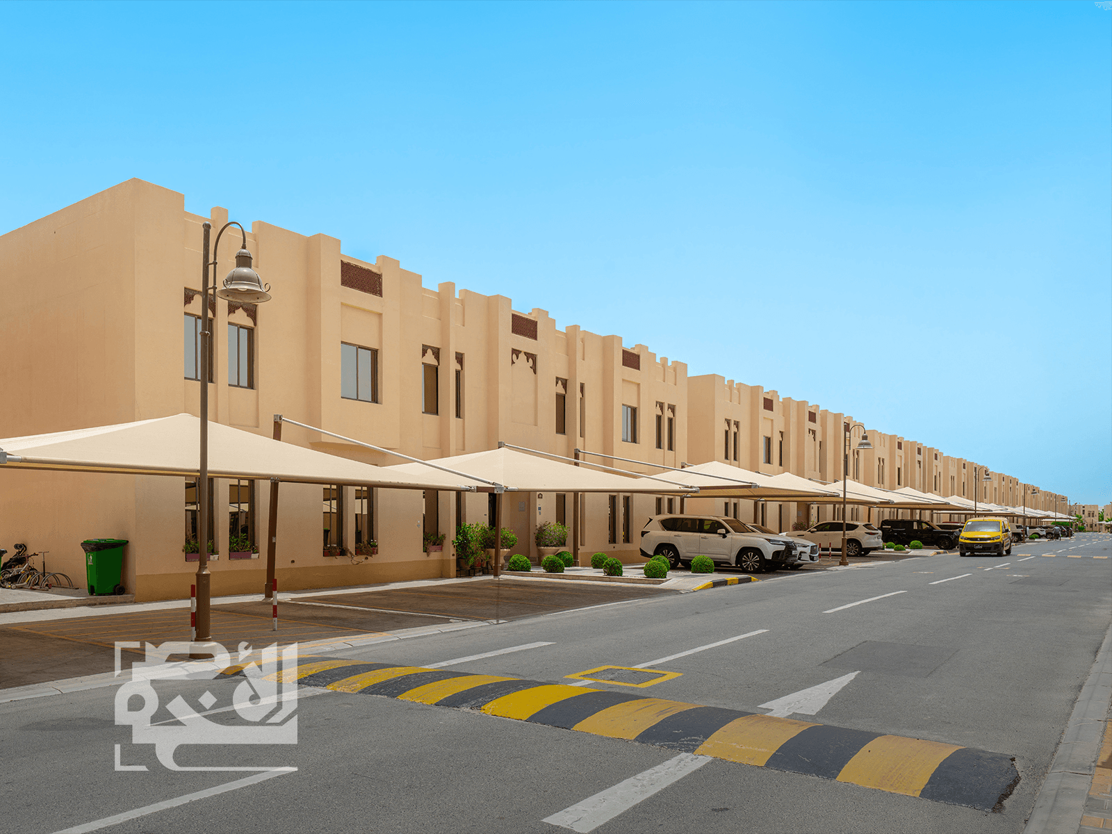 Townhouse exterior with covered parking